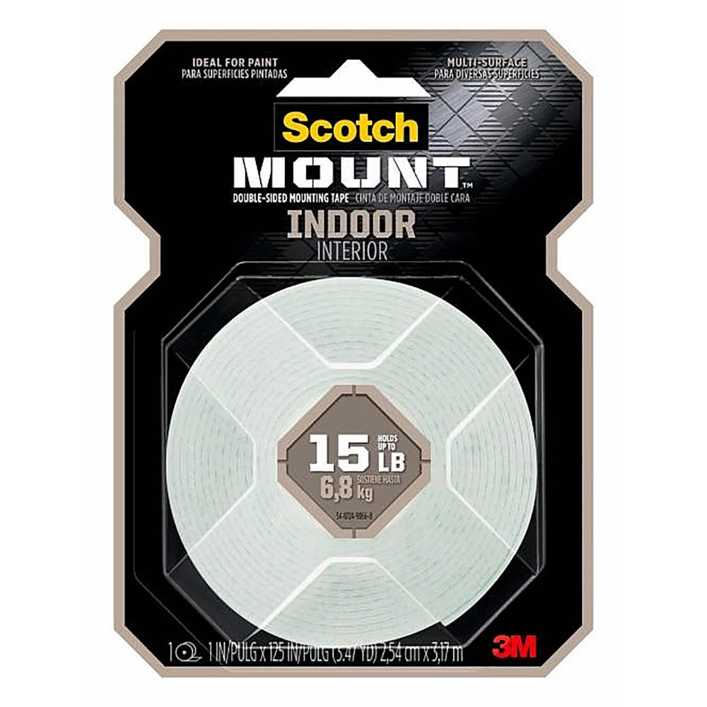 Image for SCOTCH 314H-MED DOUBLE SIDED MOUNTING TAPE INDOOR 25.4MM X 3.17M WHITE from Office Products Depot
