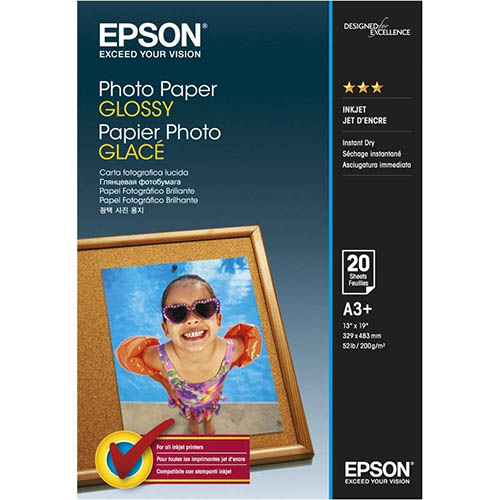 Image for EPSON S042535 GLOSSY PHOTO PAPER 200GSM A3+ WHITE PACK 20 from Office Products Depot Gold Coast