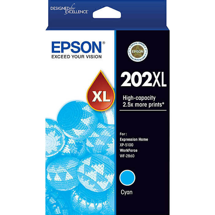 Image for EPSON 202XL INK CARTRIDGE HIGH YIELD CYAN from Margaret River Office Products Depot