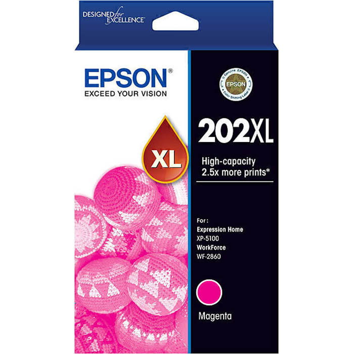 Image for EPSON 202XL INK CARTRIDGE HIGH YIELD MAGENTA from Margaret River Office Products Depot