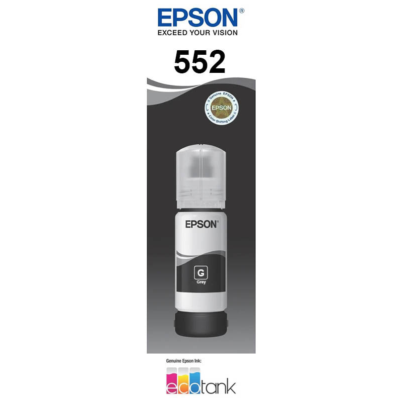 Image for EPSON T552 ECOTANK INK BOTTLE GREY from Office Products Depot