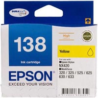 epson t1384 138 ink cartridge high yield yellow