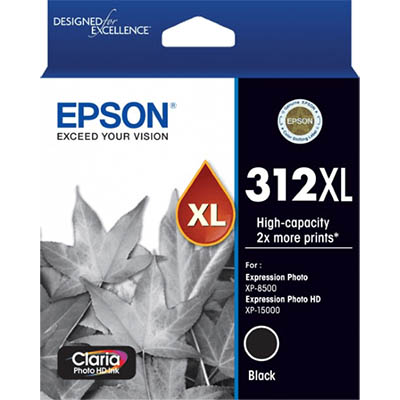 Image for EPSON 312XL INK CARTRIDGE HIGH YIELD BLACK from Office Products Depot