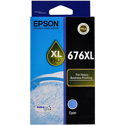 Image for EPSON 676XL INK CARTRIDGE HIGH YIELD CYAN from MOE Office Products Depot Mackay & Whitsundays