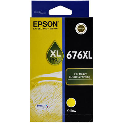 Image for EPSON 676XL INK CARTRIDGE HIGH YIELD YELLOW from MOE Office Products Depot Mackay & Whitsundays