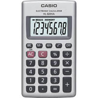 casio hl-820 pocket calculator 8 digit grey