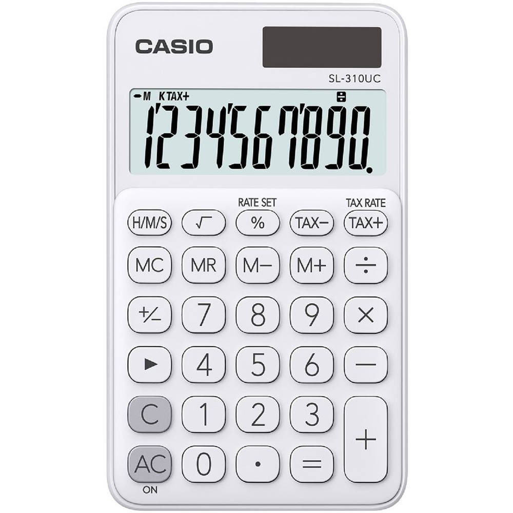 Image for CASIO SL-310UC HANDHELD CALCULATOR 10 DIGIT WHITE from Margaret River Office Products Depot