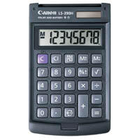 canon ls-390h pocket calculator 8 digit black