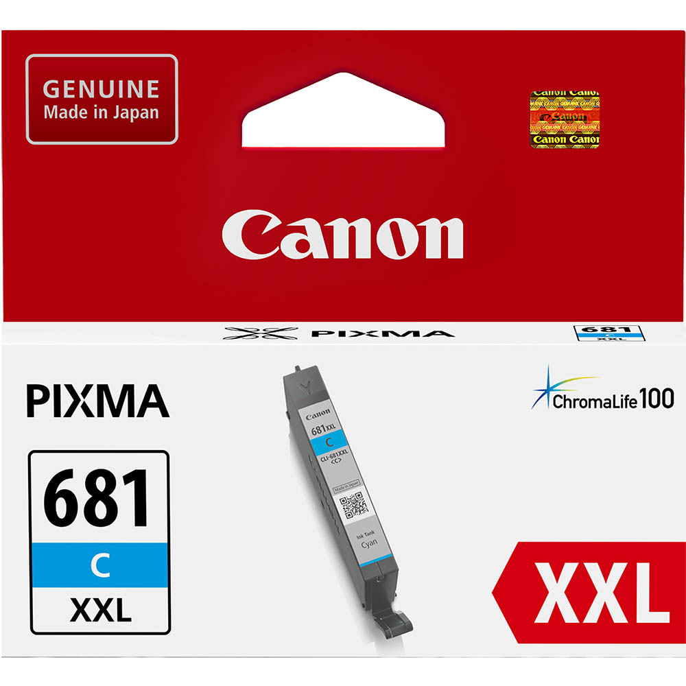 Image for CANON CLI681XXL INK CARTRIDGE EXTRA HIGH YIELD CYAN from Ross Office Supplies Office Products Depot