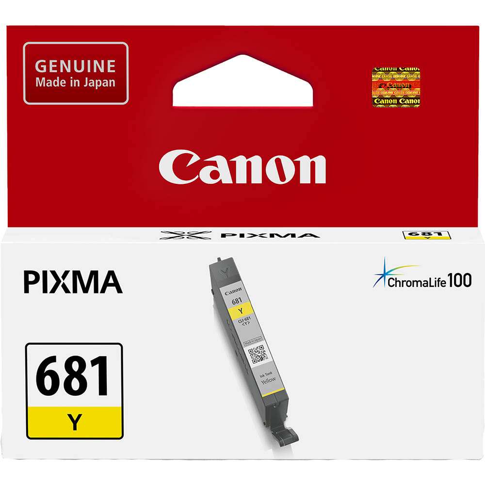 Image for CANON CLI681 INK CARTRIDGE YELLOW from Total Supplies Pty Ltd