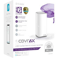 d-link covr-x1870 dual band mesh wi-fi 6 router/ add-on point white