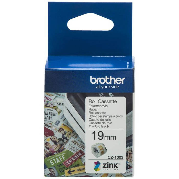 Image for BROTHER CZ1003 LABEL ROLL 19MM X 5M WHITE from Ross Office Supplies Office Products Depot