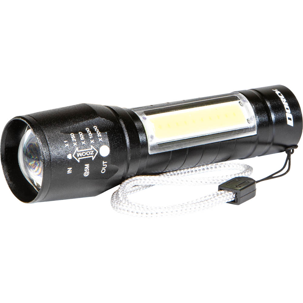 Image for DORCY D4380 USB RECHARGEABLE ULTRA HD USB FLASHLIGHT WITH AREA LIGHT 100 LUMEN from MOE Office Products Depot Mackay & Whitsundays