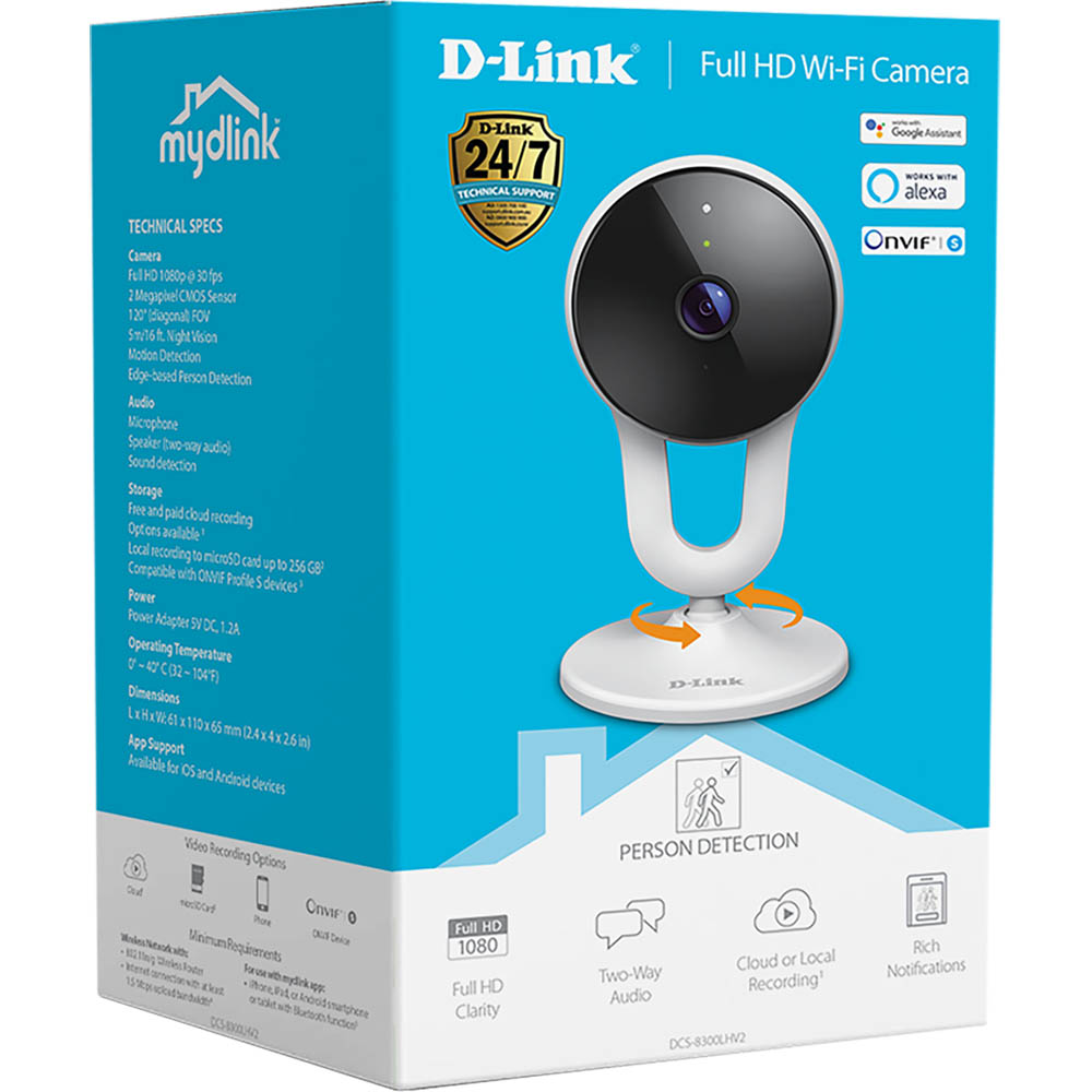 Image for D-LINK DCS-8300LHV2 FULL HD WIFI CAMERA WHITE from Total Supplies Pty Ltd