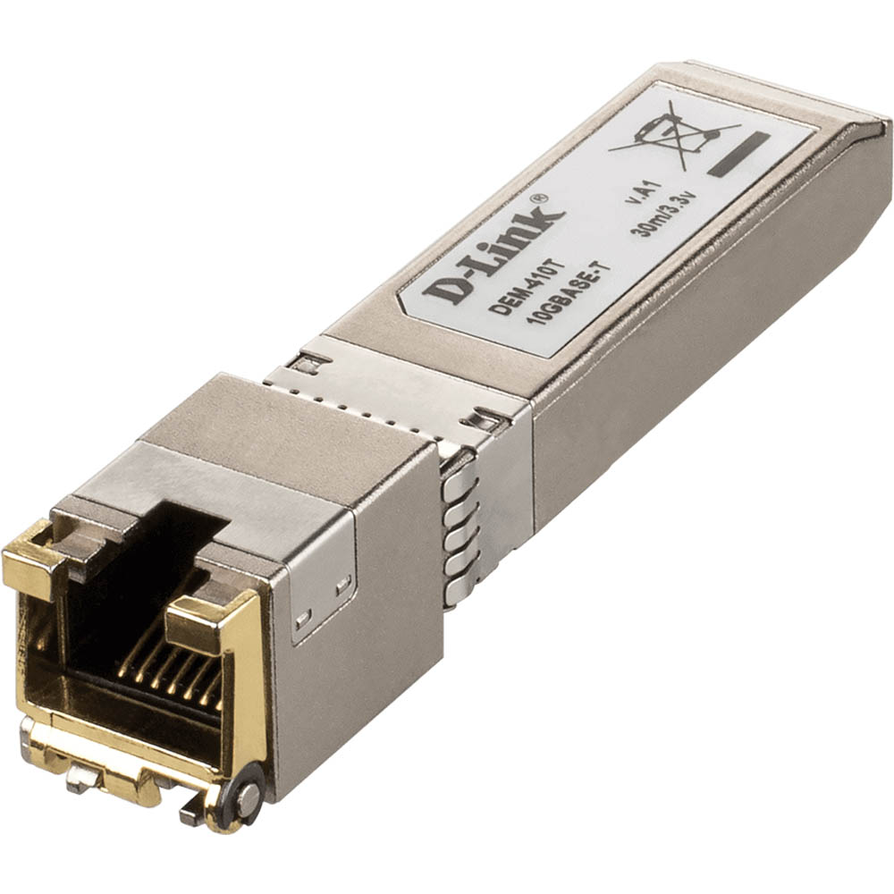 Image for D-LINK DEM-410T 10GBASE-T RJ45 COPPER SFP+ TRANSCEIVER (CAT6A 30M) from Ross Office Supplies Office Products Depot