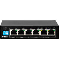 d-link des-f1006p-e switch 6 port poe unmanaged black