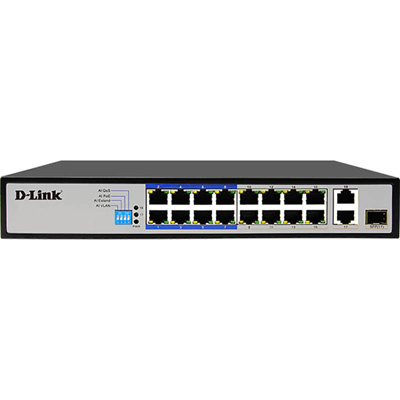 Image for D-LINK DES-F1018P-E SWITCH 18 PORT POE BLACK from MOE Office Products Depot Mackay & Whitsundays