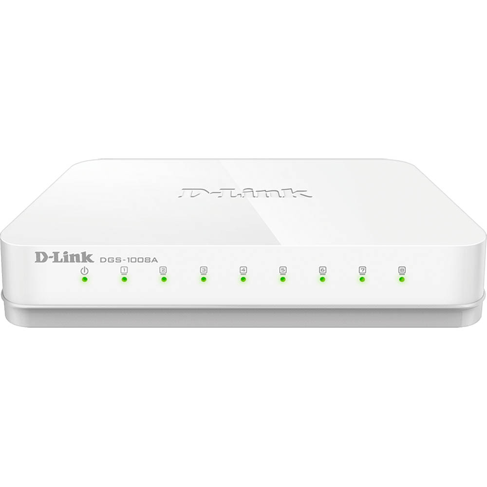 Image for D-LINK DGS-1008A DESKTOP SWITCH 8 PORT GIGABIT WHITE from Office Products Depot Gold Coast
