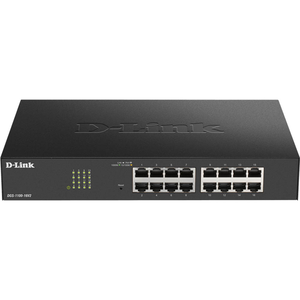 Image for D-LINK DGS-1100-16V2 SMART SWITCH 16 PORT GIGABIT MANAGED BLACK from Ross Office Supplies Office Products Depot