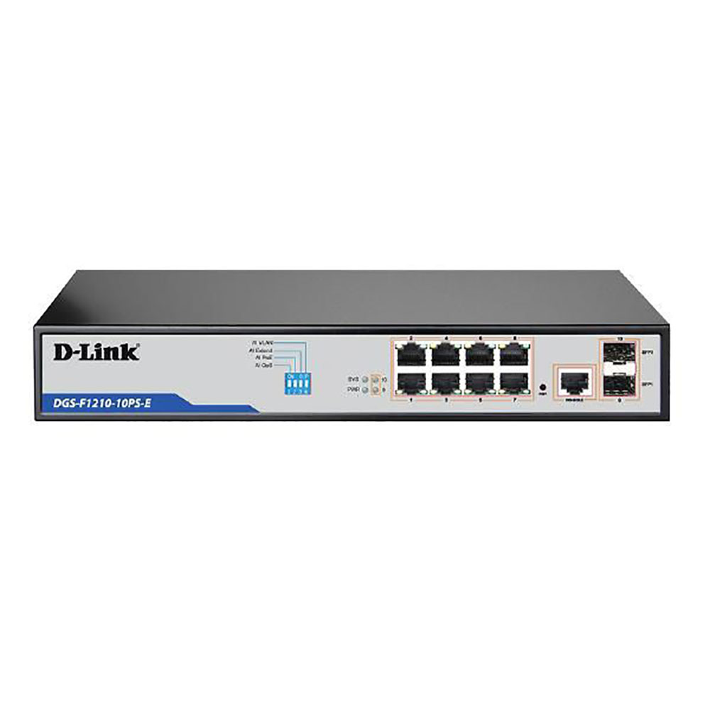 Image for D-LINK DGS-F1210-10PS-E SWITCH BLACK from Ross Office Supplies Office Products Depot