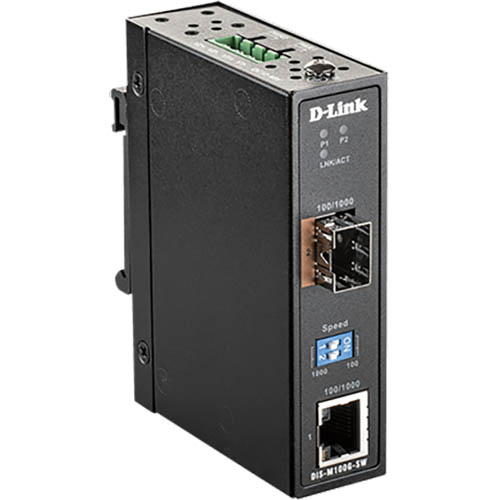 Image for D-LINK DIS-M100G-SW INDUSTRIAL MEDIA CONVERTER 100/1000 MBPS SFP TO 100/1000 MBPS RJ45 from Ross Office Supplies Office Products Depot