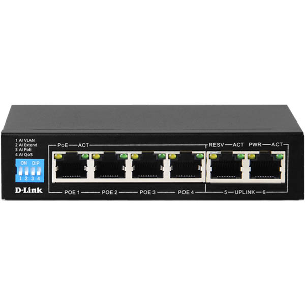 Image for D-LINK DGS-F1006P-E 6-PORT GIGABIT POE SWITCH from Ross Office Supplies Office Products Depot