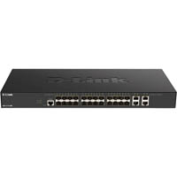 d-link dxs-1210-28s 28-port 10 gigabit smart managed switch with 24 sfp+ ports and 4 10gbase-t ports