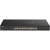 d-link dxs-1210-28t 28-port 10 gigabit smart managed switch with 24 10gbase-t ports and 4 25gbps sfp28 ports