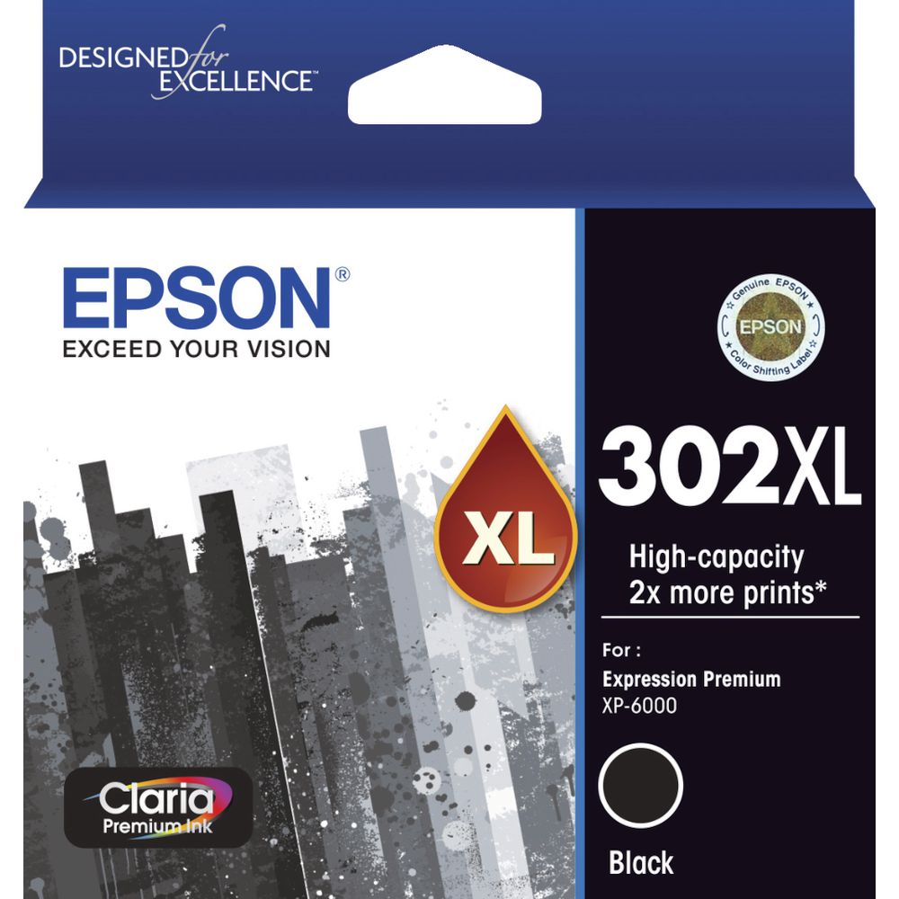Image for EPSON 302XL INK CARTRIDGE HIGH YIELD BLACK from Office Products Depot