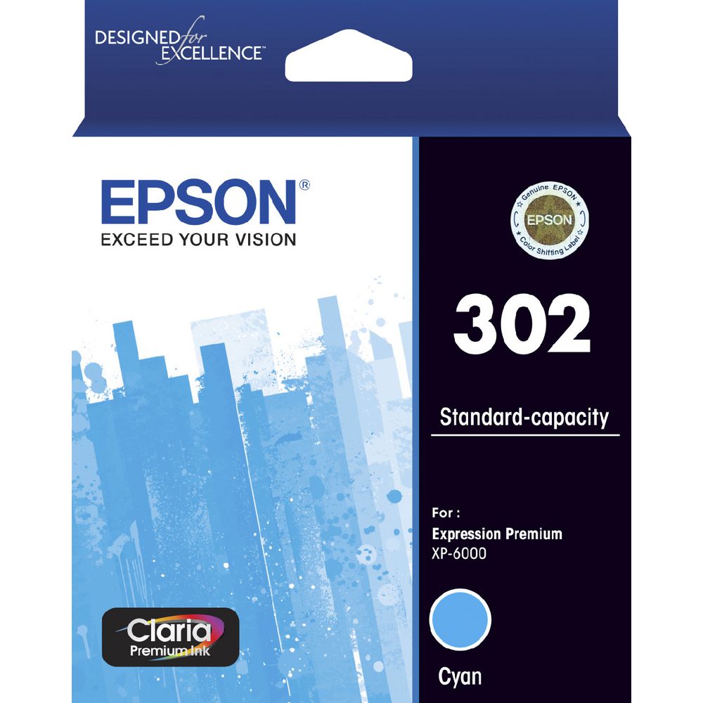 Image for EPSON 302 INK CARTRIDGE CYAN from Office Products Depot