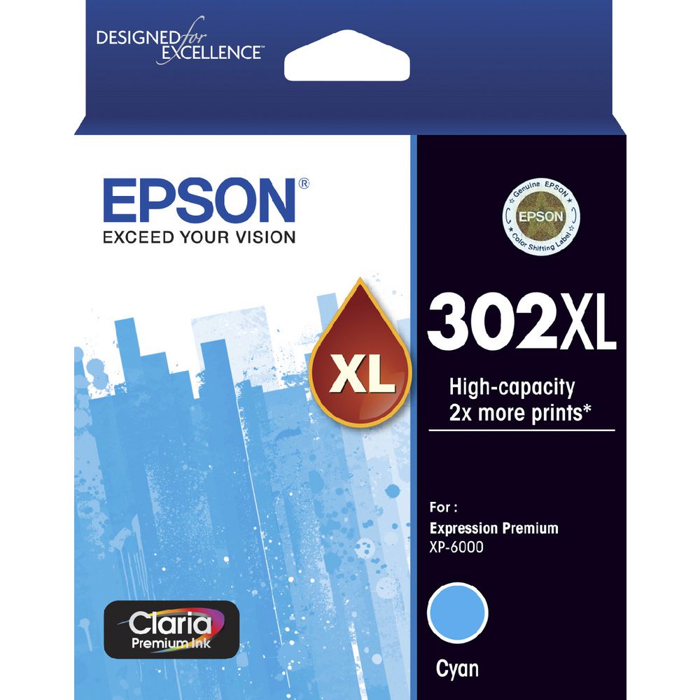 Image for EPSON 302XL INK CARTRIDGE HIGH YIELD CYAN from Office Products Depot