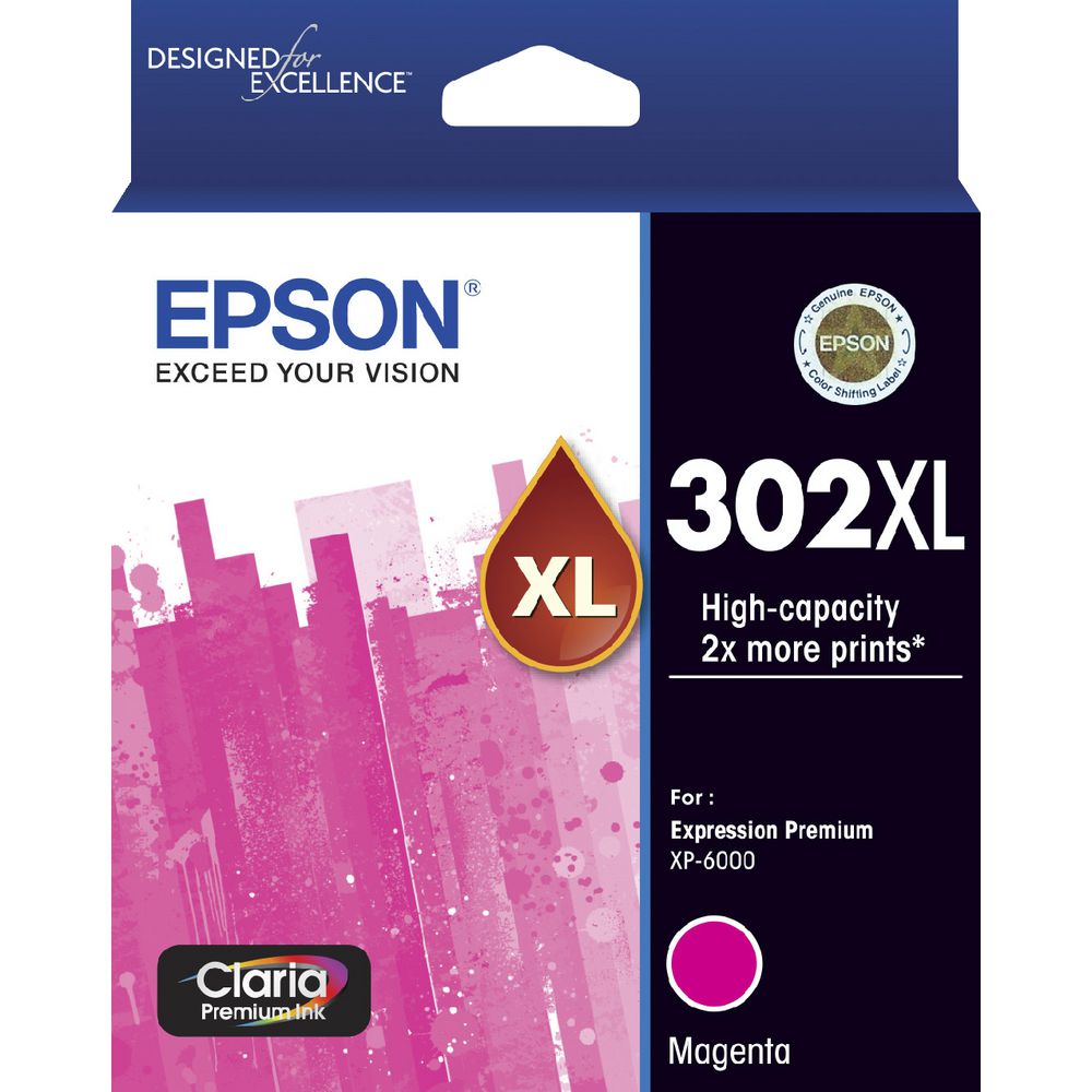 Image for EPSON 302XL INK CARTRIDGE HIGH YIELD MAGENTA from Office Products Depot