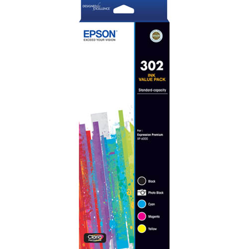 Image for EPSON 302XL INK CARTRIDGE HIGH YIELD 5 COLOUR VALUE PACK from Office Products Depot
