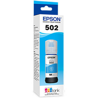 Image for EPSON T502 ECOTANK INK BOTTLE CYAN from Office Products Depot Gold Coast