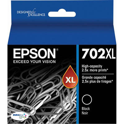 Image for EPSON 702XL INK CARTRIDGE HIGH YIELD BLACK from Ross Office Supplies Office Products Depot