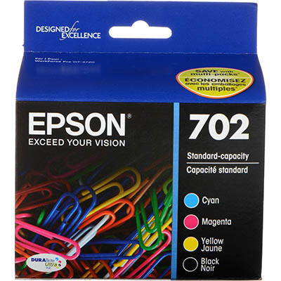 Image for EPSON 702 INK CARTRIDGE CYAN/MAGENTA/YELLOW/BLACK from Office Products Depot