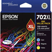 epson 702xl ink cartridge high yield cyan/magenta/yellow