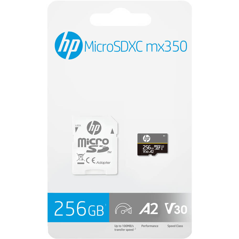 Image for HP MX350 A2 U3 HIGH SPEED MICROSD CARD 256GB from Office Products Depot