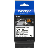 brother hse-251e heat shrink tube labelling tape 21mm black on white