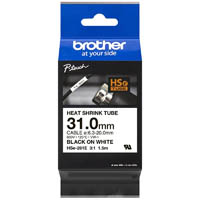 brother hse-261e heat shrink tube labelling tape 31mm black on white