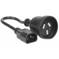 cyberpower ups power cable iec c14 plug to 3-pin socket 150mm black