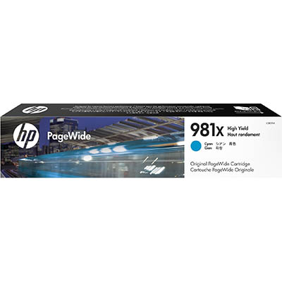 Image for HP L0R09A 981X INK CARTRIDGE HIGH YIELD CYAN from Office Products Depot Gold Coast