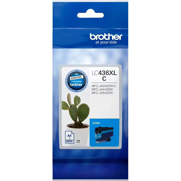 Image for BROTHER LC436XL INVESTMENT INK CARTRIDGE HIGH YIELD CYAN from Office Products Depot