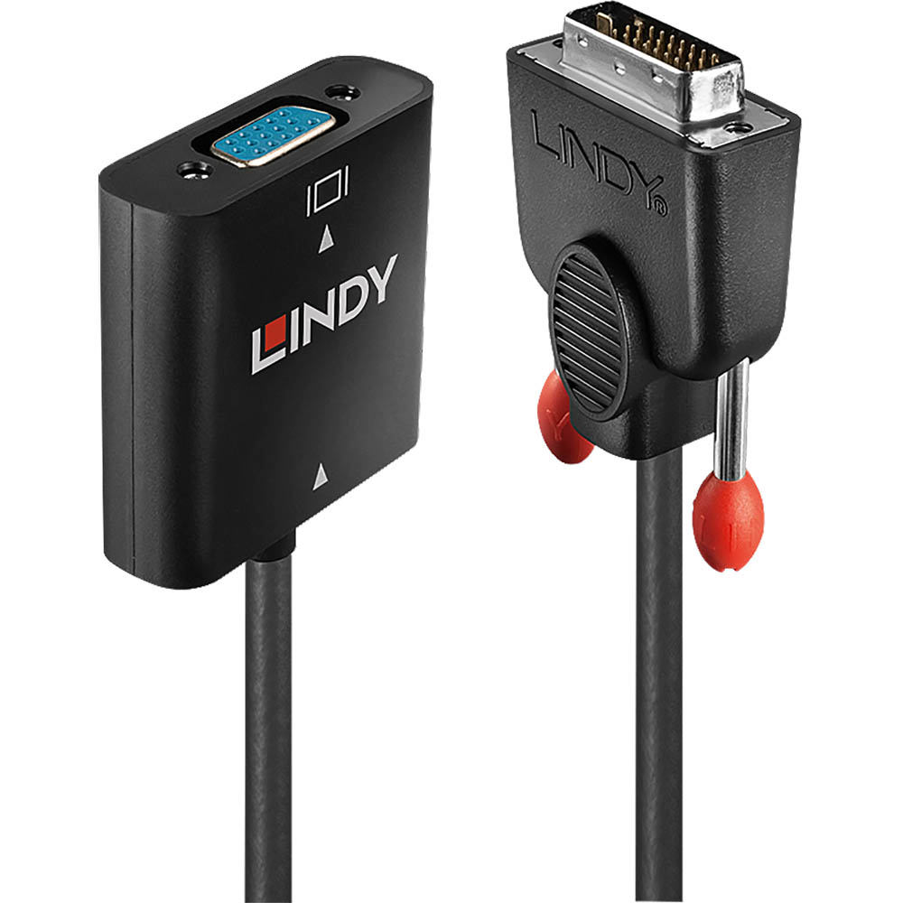 Image for LINDY 38189 DVI-D TO VGA CONVERTER BLACK from Albany Office Products Depot
