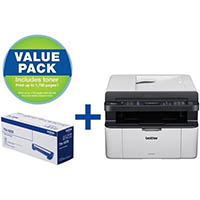 brother mfc-1810 mono laser multi-function printer value pack