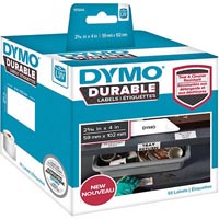 dymo 1976414 lw durable labels 59 x 102mm white polypropylene roll 50