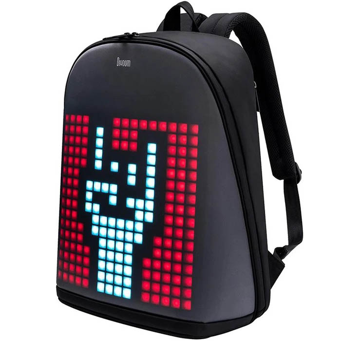Image for DIVOOM PIXOO BACKPACK WITH 13 INCH PROGRAMMABLE PIXEL LED DISPLAY BLACK from MOE Office Products Depot Mackay & Whitsundays