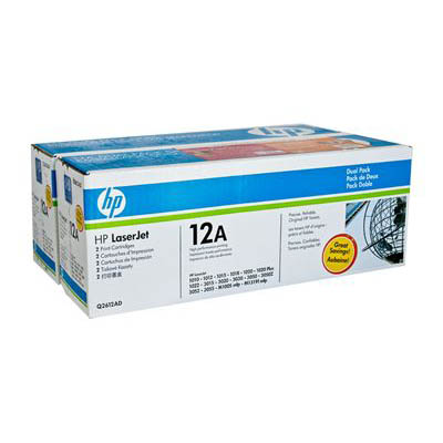 Image for HP Q2612AD 12A TONER CARTRIDGE BLACK PACK 2 from Albany Office Products Depot