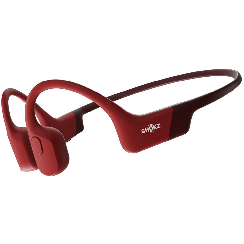 Image for SHOKZ OPENRUN WIRELESS BLUETOOTH BONE CONDUCTION HEADPHONES RED from Ross Office Supplies Office Products Depot