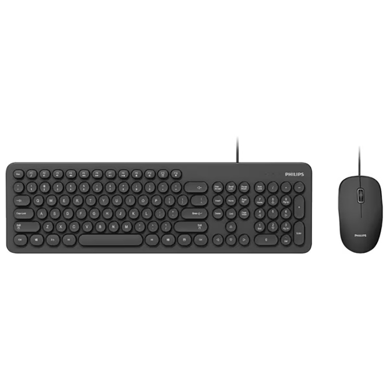 Image for PHILIPS KEYBOARD AND MOUSE COMBO WIRED BLACK from Albany Office Products Depot